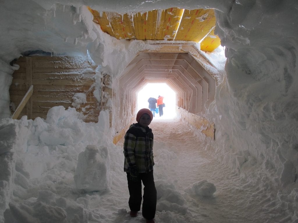 ice tunnel entrance