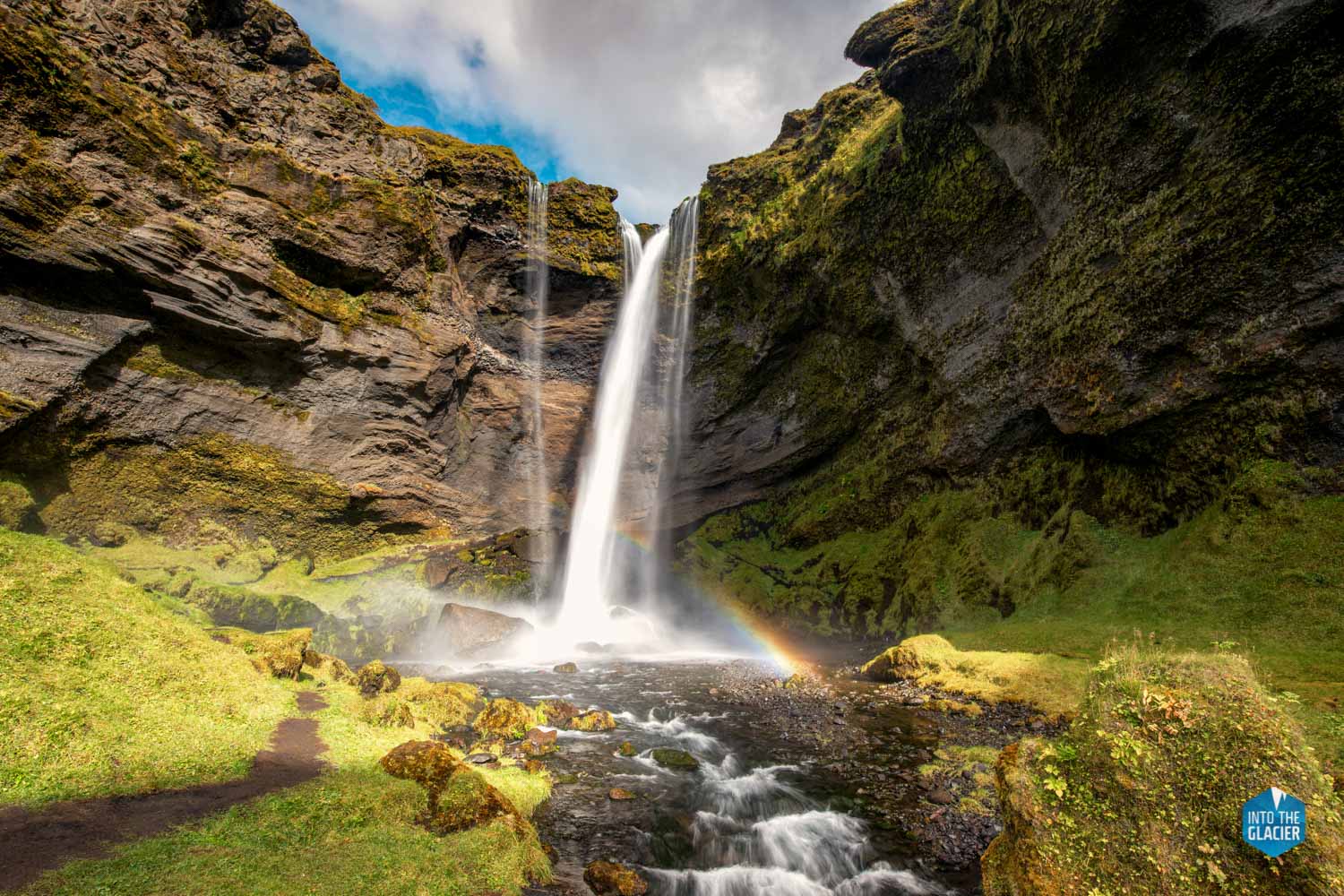 Kvernufoss waterfall in Iceland